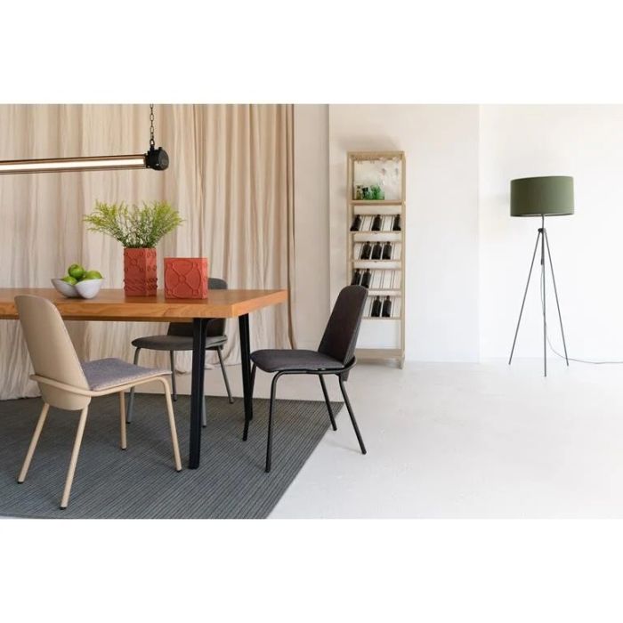 Silla Tejido Gris Metal Recubrimiento Polvo, 48 Cm