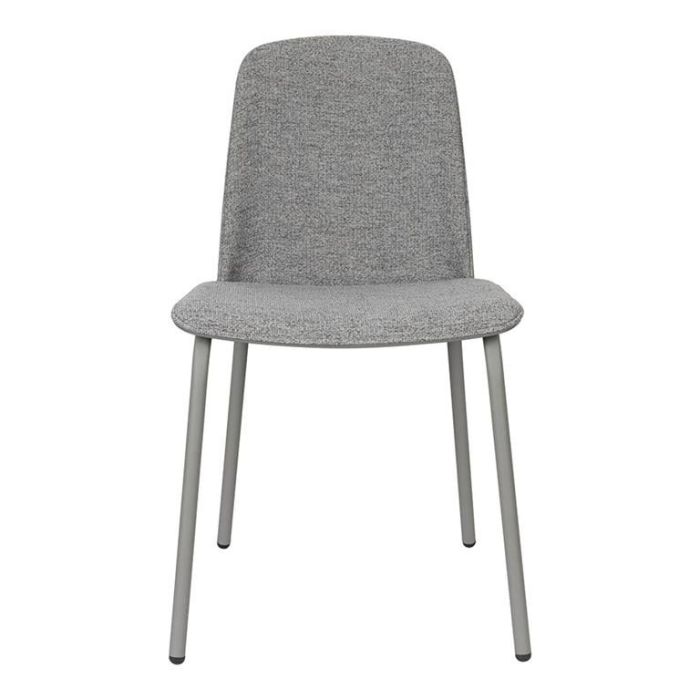 Silla Clip Estilo Nórdico-Moderno Gris Tejido Metal Recubrimiento Polvo, 48 Cm