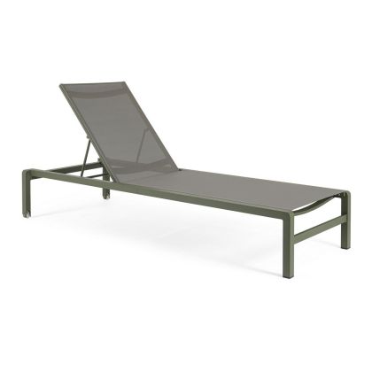 Tumbona Con Ruedas Konnor Estilo Moderno Aluminio Verde, 78 Cm