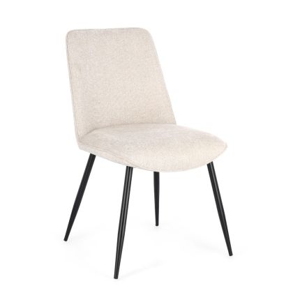 Silla Nórdica Moderna Cora Tejido Beige, 48 Cm