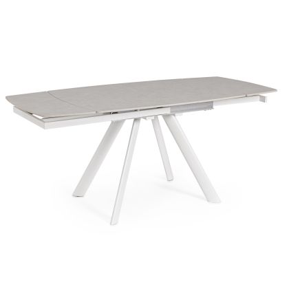 Mesa Extensible Raili Gris Claro Blanco