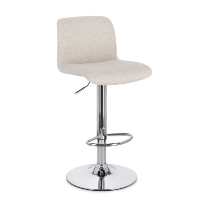 Taburete Bar Rafael Beige Acero Cromado