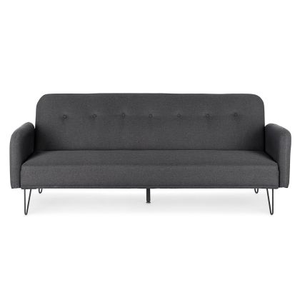 Sofá Cama Bridjet Estilo Moderno Negro, 200 Cm