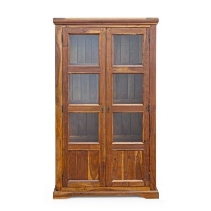 Vitrina Chateux Diseño Rústico Estilo Vintage Acabado Envejecido, 100 Cm 