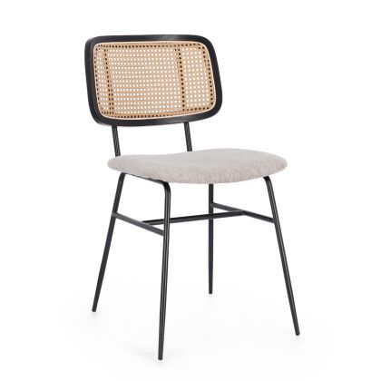 Silla Tapizado Ratán Acero, 51'5 Cm