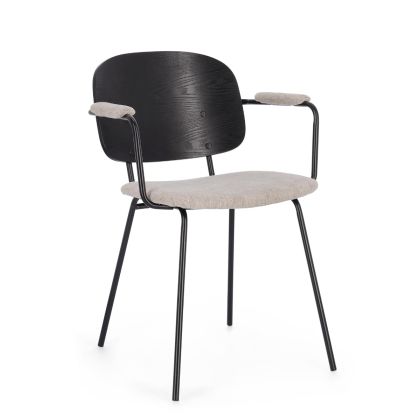 Silla Comedor Sienna Gris/Negro