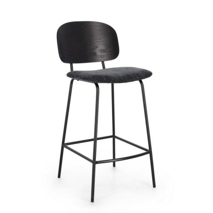 Taburete Alto Sienna Moderno Gris Oscuro 