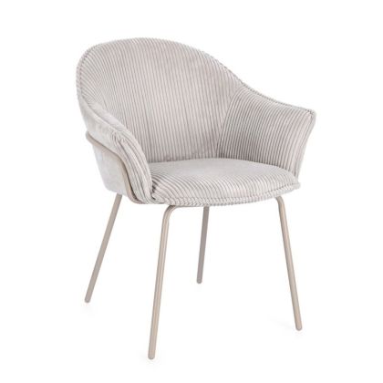 Silla Cassidy Pana Gris Claro Acero, 66 Cm