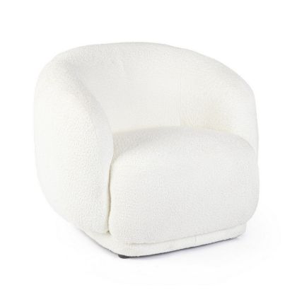 Sillón Tecla Tejido Efecto Bouclé Madera, 93 Cm