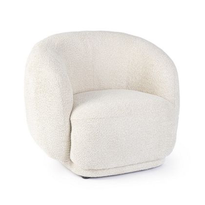 Sillón Tecla Tejido Bouclé Madera, 93 Cm