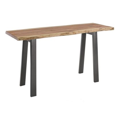 Consola Industrial Aron Madera Acacia Acero, 130 Cm
