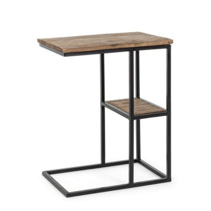 Mesa Auxiliar Repisa Walton Industrial Natural Negro