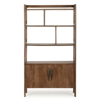 Estantería Colonial Vintage 2 Puertas Sherman Madera Mango Acero, 100 Cm