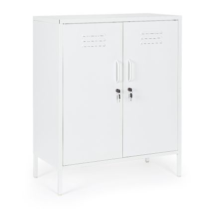 Cómoda CAMBRIDGE Metal Blanco 2 Puertas,101,5 Cm