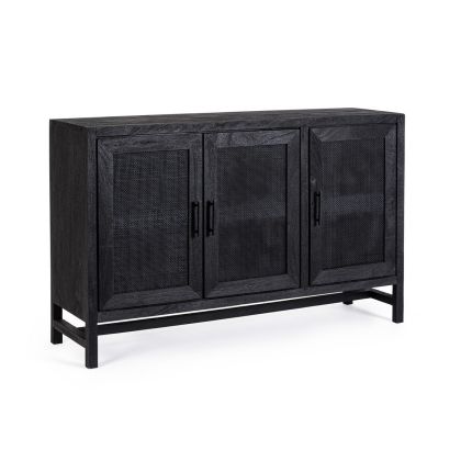 Aparador Weston Estilo Étnico Madera Mango Negro, 125 Cm