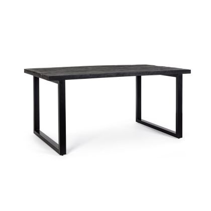 Mesa Rectangular Hastings Estilo Vintage Negro, 160 Cm