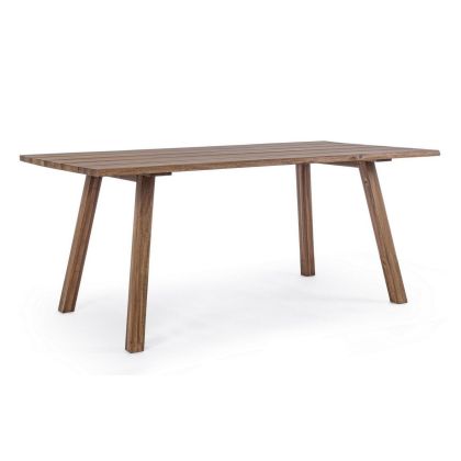 Mesa Jardín Listones Glasgow Estilo Nórdico Madera Acacia Natural, 180 Cm