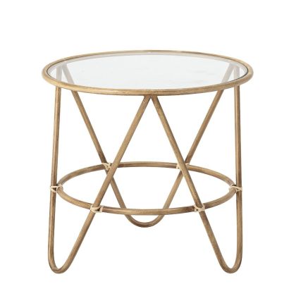 Mesa Auxiliar Nórdica Verdon Natural Metal, 50 cm