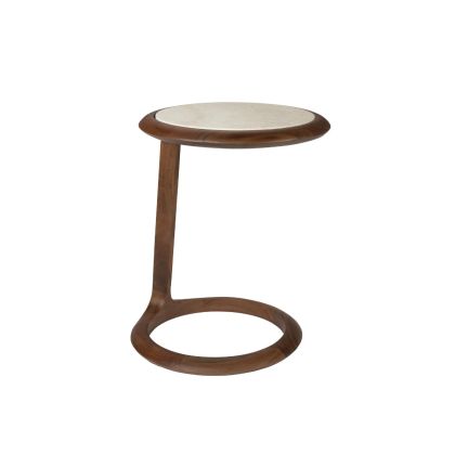 Mesa Auxiliar Doppio Mármol Nogal, 41 cm