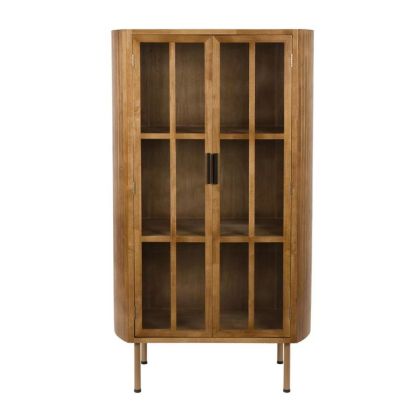 Vitrina 2 Puertas Cristal Madera, 80 Cm