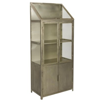 Vitrina Cristal Hierro Gris, 60 Cm