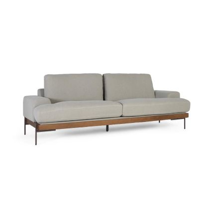 Sofá tejido gris claro 3 plazas