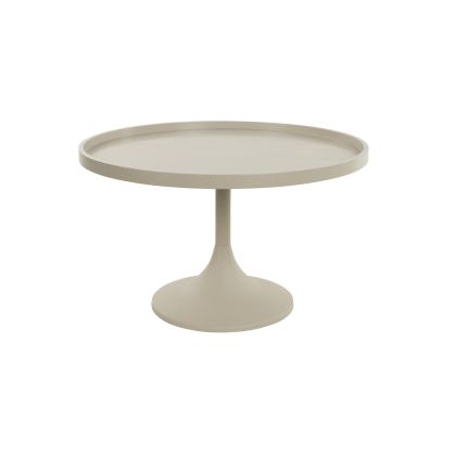 Mesa de centro nórdica moderna en mdf y acero beige.