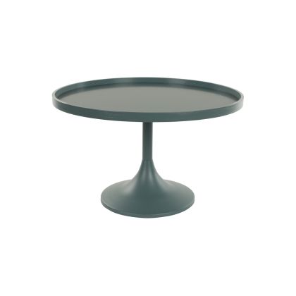 Mesa de centro nórdica moderna en mdf y acero azul.