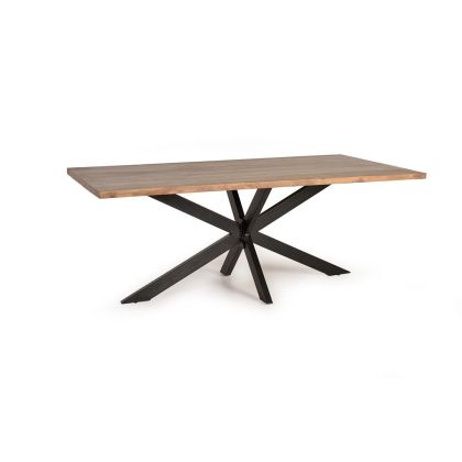 mesa comedor Madera metal  largo 200 cm