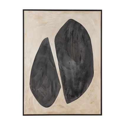 Lienzo 90x5x120 Lienzo -- Negro/Crema