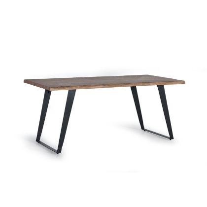 Mesa De Comedor Acacia Tapa Tallada, 180 Cm