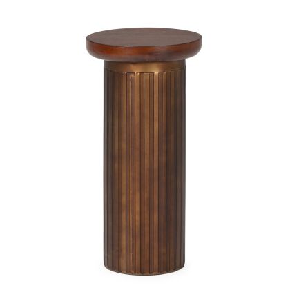Mesa Auxiliar Mid-Century Moderna de Madera en Nogal.