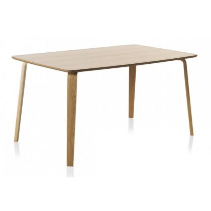 Mesa Comedor Madera Chapado Roble Natural 150 Cm