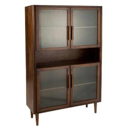 Vitrina Madera Mango 4 Puertas Cristal 105 Cm Vitrina Madera Mango 4 Puertas Cristal 105 Cm