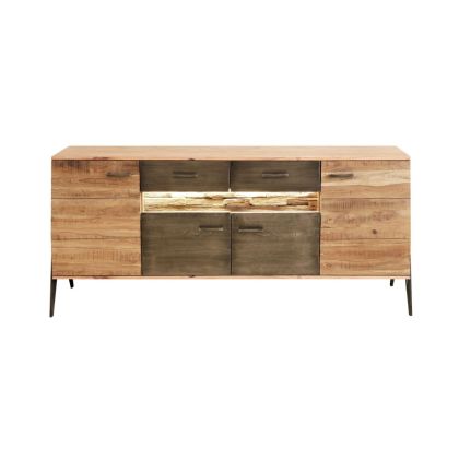 Aparador Hudson Luz Led Madera Acacia Metal, 175 Cm
