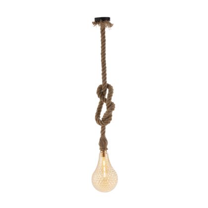 Ceiling Lamp 16x16x25/175 Glass/Natural Rope