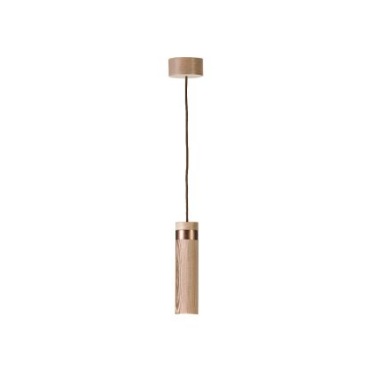 Lámpara De Techo Decor Madera Metal Cobre, 6 Cm