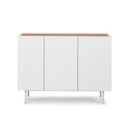 Aparador Estilo Moderno Blanco Roble 110 Cm