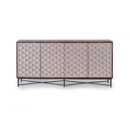 Walnut 4-Door Sideboard, 80x163x40 cm