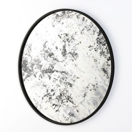 Espejo Vintage Envejecido Cristal Gris/metal