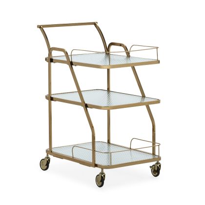 Bar cart 63x45x90 Metal/Glass -- Gold