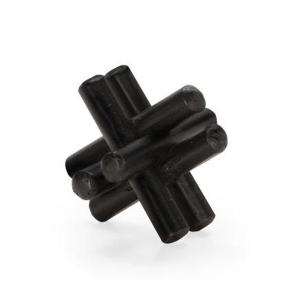 Figura 10x10x10 Madera de Abedul -- Negro