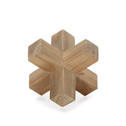 Figura 18x18x18 Madera de Pino -- Blanco Lavado