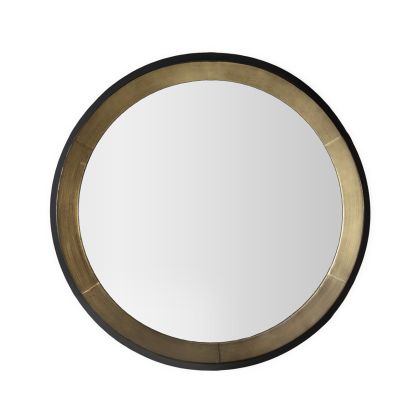 Espejo 73x4,5x73 Metal/Madera -- Dorado/Negro