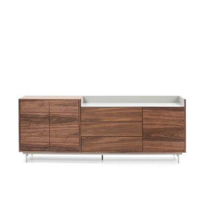 Aparador Moderno Chapado Nogal 200 Cm