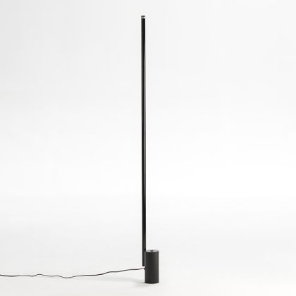 Lámpara De Pie Moderno Metal Negro LED 186 Cm