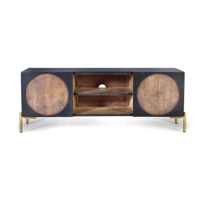 Mueble TV Madera Mango Base Metal, 145 Cm
