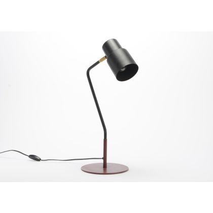 Lámpara de mesa Diseño Moderno Metal Negro/Rojo, 25 Cm