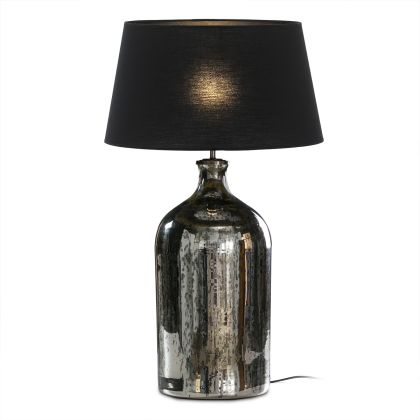 Table Lamp without shade 28x28x60 Glass Antique Silver