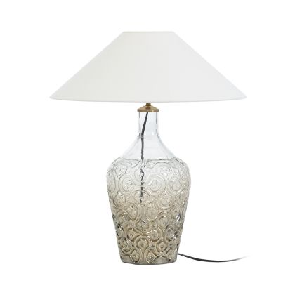 Table Lamp without shade 22x22x48 Brown Glass